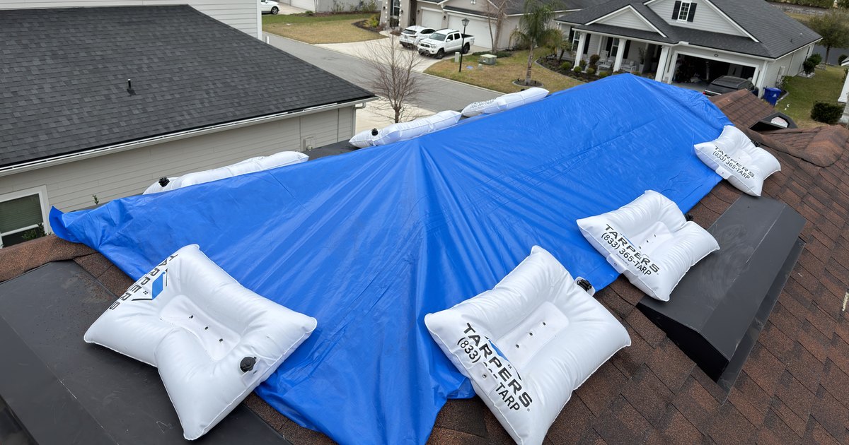 Our Tarping Method | Non-Destructive Roof Protection | Tarpers