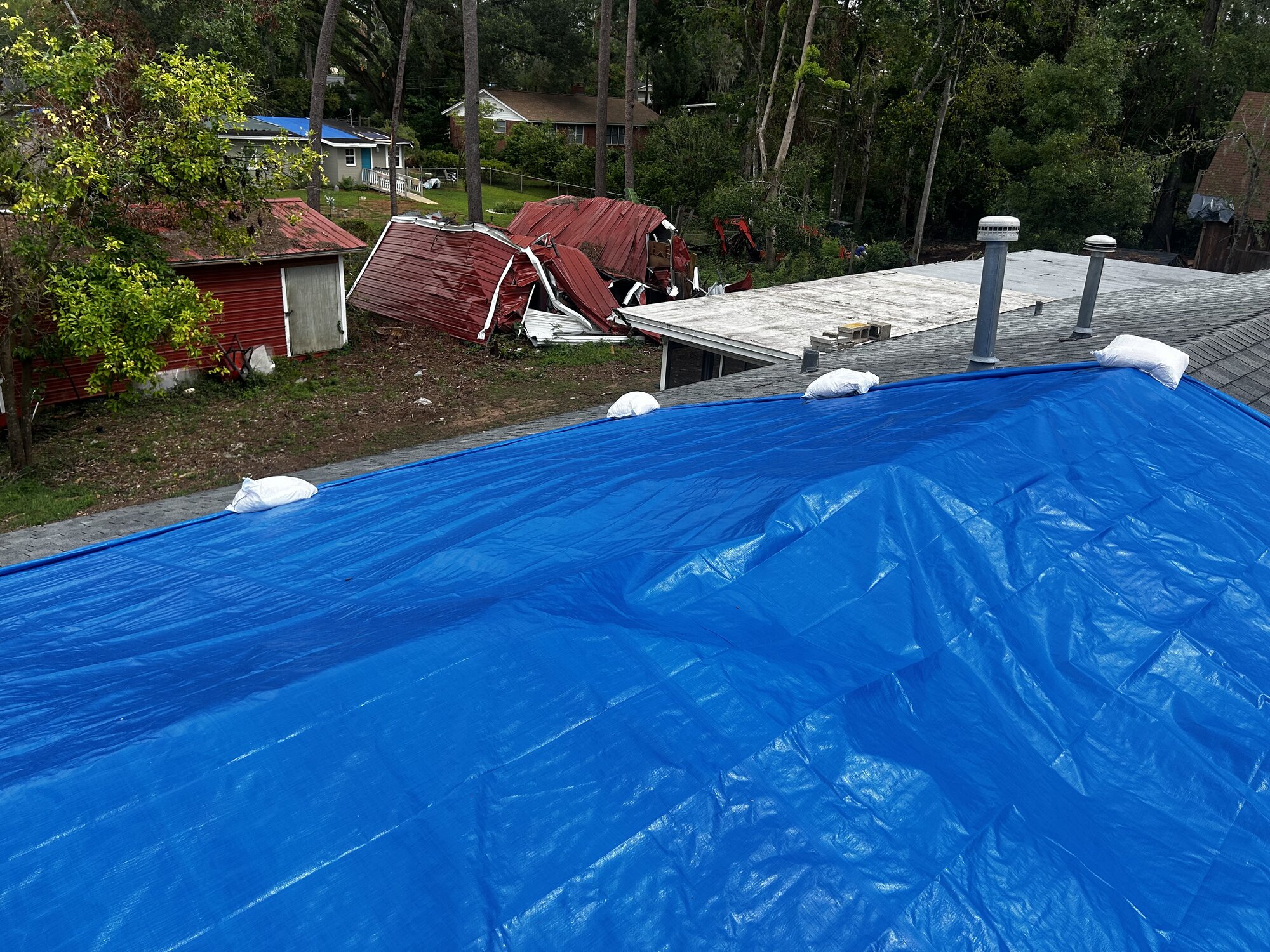Emergency roof tarping - field adjuster verification photos